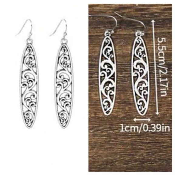 🆕 Silver Filigree Earrings!!!  Brand NEW!!! - Picture 2 of 4